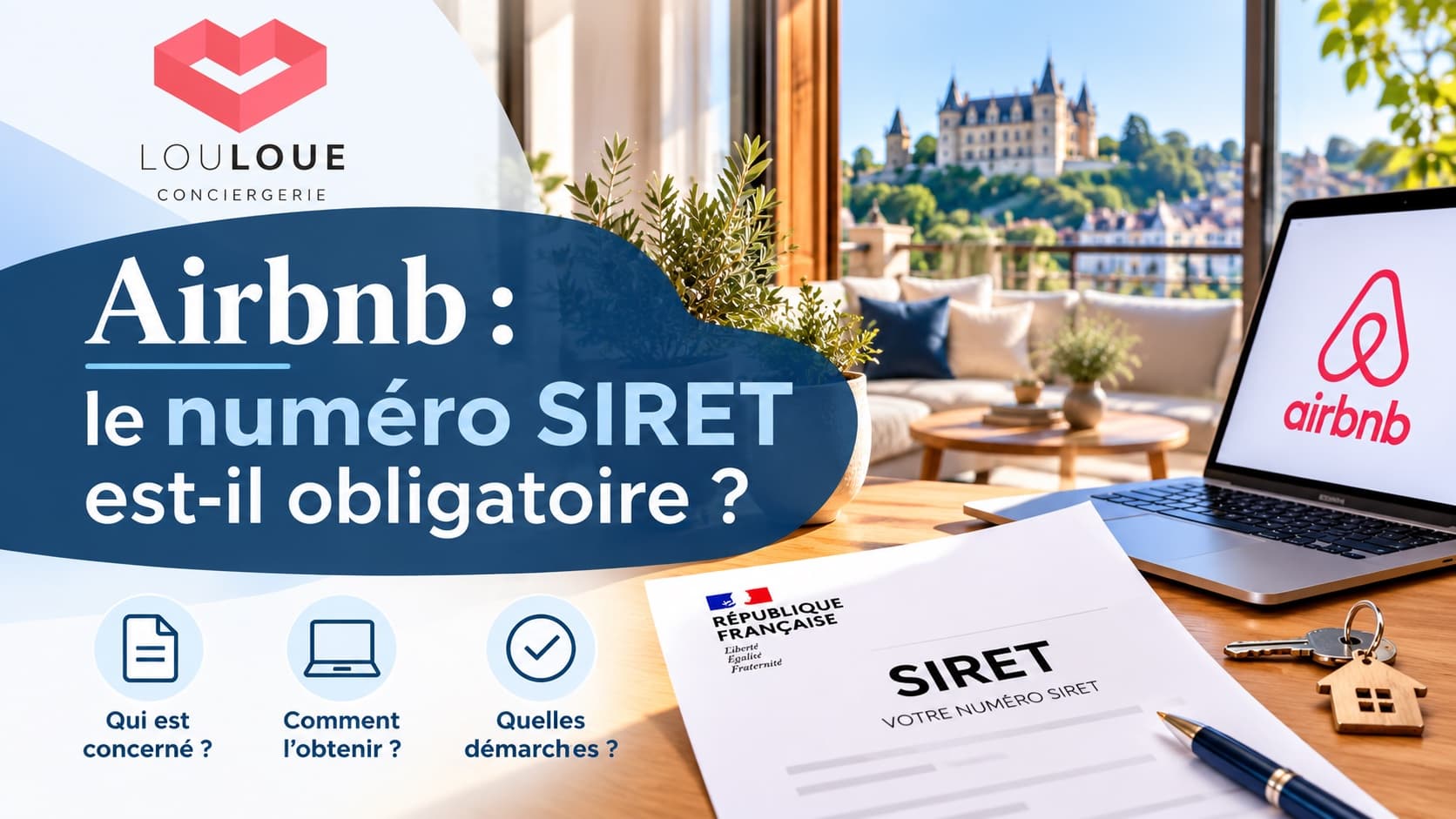 Location courte durée Airbnb : démarches pour obtenir un numéro SIRET en tant que propriétaire.